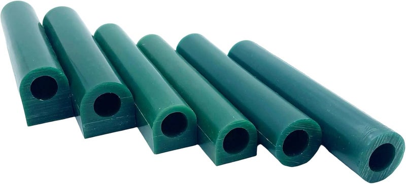 HWJMS Green 6PCS Ring Wax Tube for Jewelry Carving Tool Lost Wax Casting Hole Tube Wax Molding Mold Craft Making Ring Wax Kit - Image 2